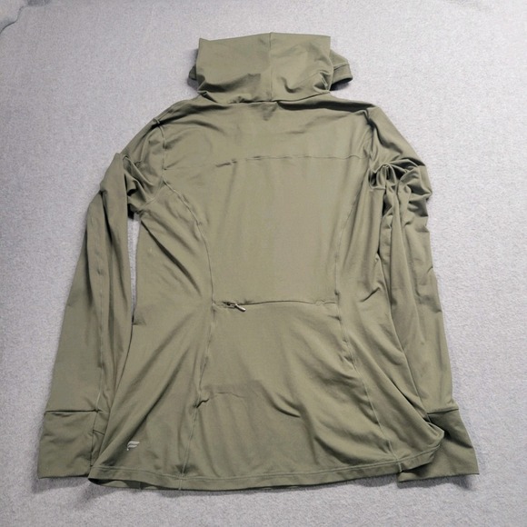 Fabletics Long Sleeve Hoodie Women's Size Small Army Green Gym Running Yoga - Picture 10 of 10